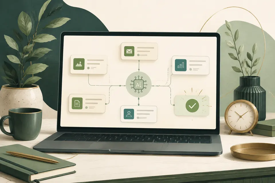 AI automation workflow illustration